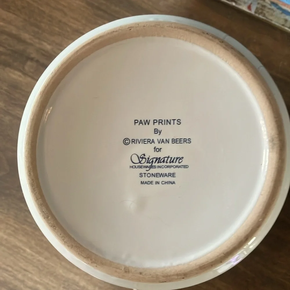 Pawprints Riviera Van Beers Pet Treats Canister